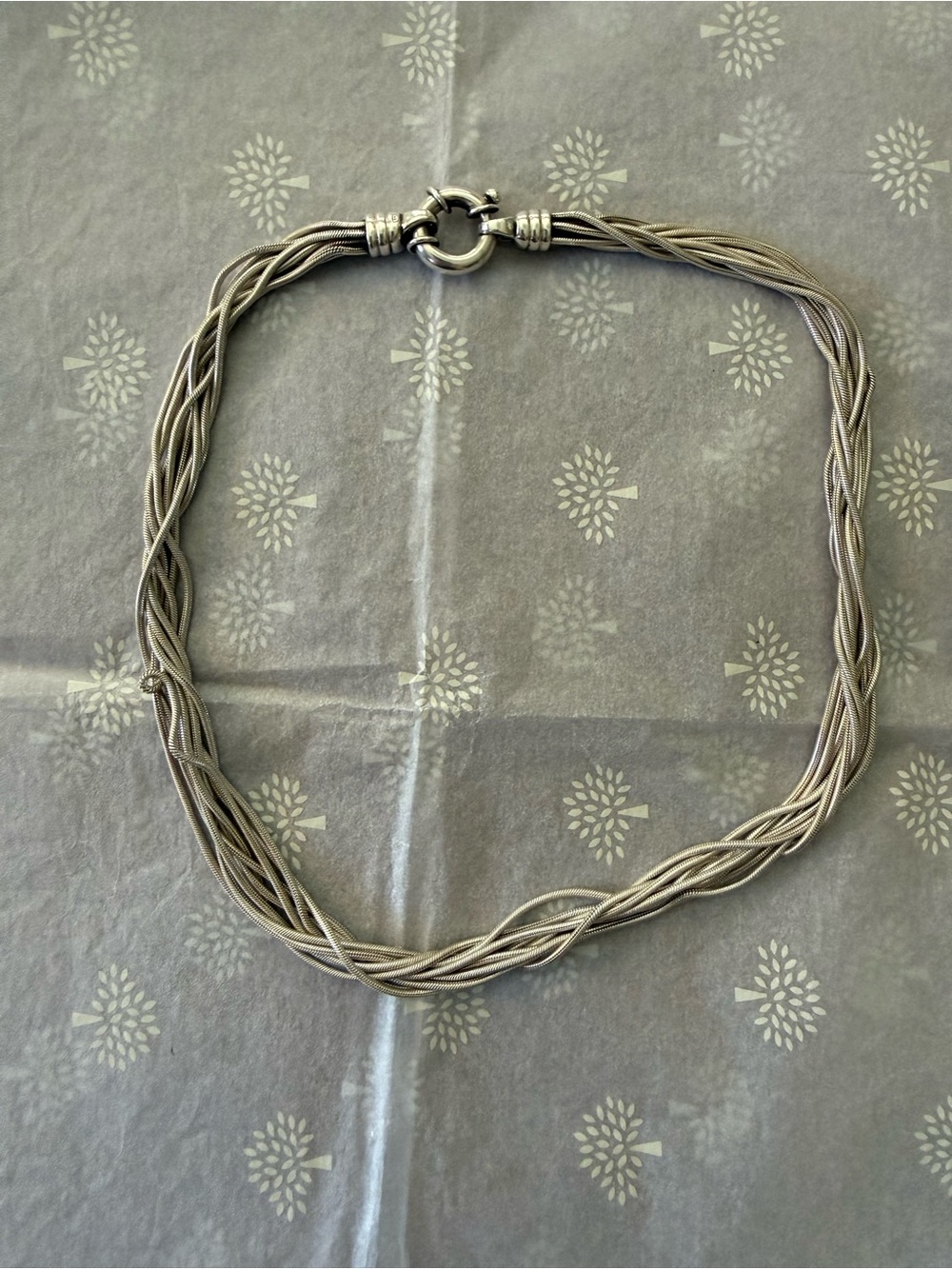 Sterling Silver Multi-Strand Braided Necklace